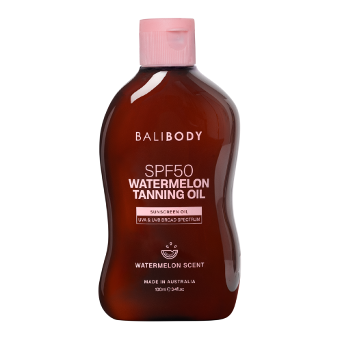 Bali Body Watermeleon Tanning Oil SPF50 Масло для засмаги з насінням кавуна із фактором захисту SPF50 100 мл Bali Body Watermeleon Tanning Oil SPF50 Масло для засмаги з насінням кавуна із фактором захисту SPF50 100 мл
