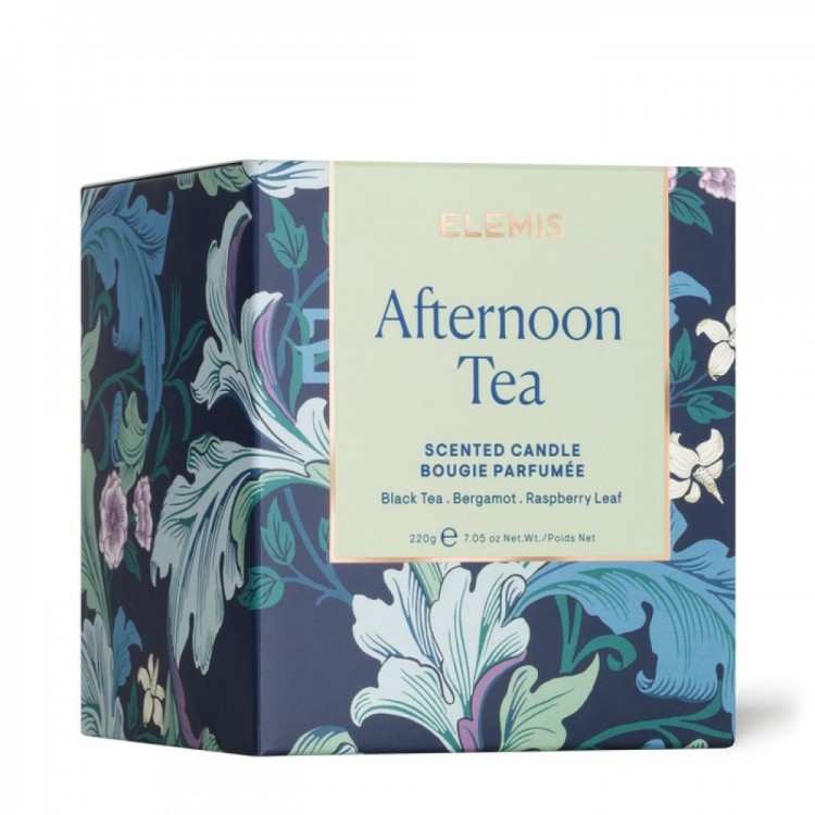  ELEMIS Аромасвічка Англійский Чай -  Afternoon Tea Candle 220 г (з ароматом чорного чаю, бергамоту та листків малини, до 46 годин горіння)