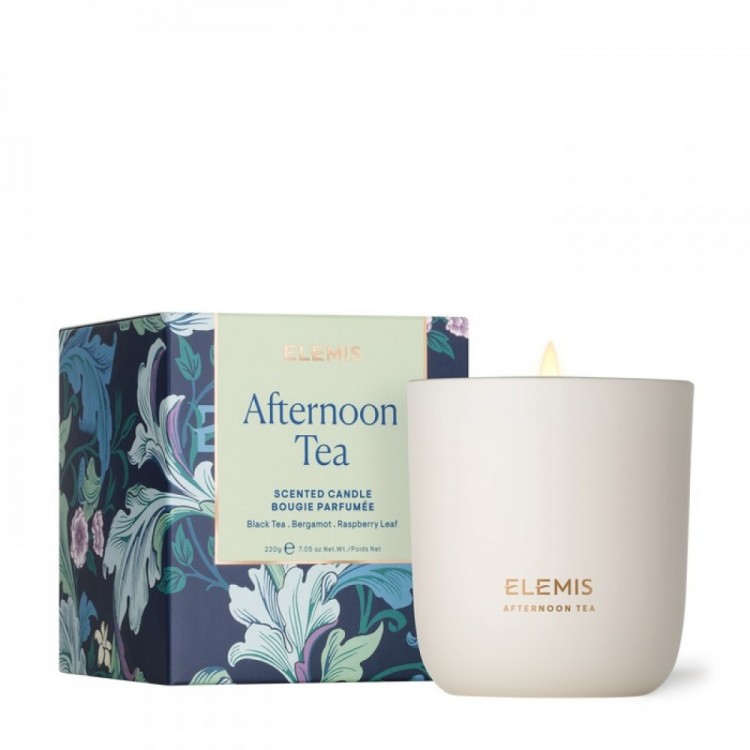  ELEMIS Аромасвічка Англійский Чай -  Afternoon Tea Candle 220 г (з ароматом чорного чаю, бергамоту та листків малини, до 46 годин горіння)