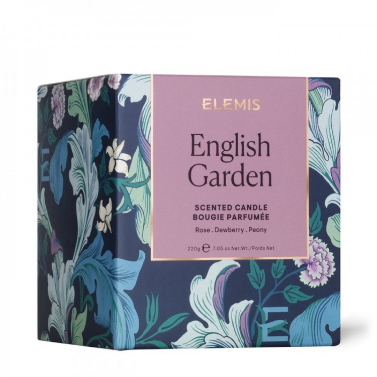 ELEMIS Аромасвічка Англійский Сад - English Garden Candle 220 г (з ароматом троянди, ожини та півонії, до 46 годин горіння) ELEMIS Аромасвічка Англійский Сад - English Garden Candle 220 г (з ароматом троянди, ожини та півонії, до 46 годин горіння)