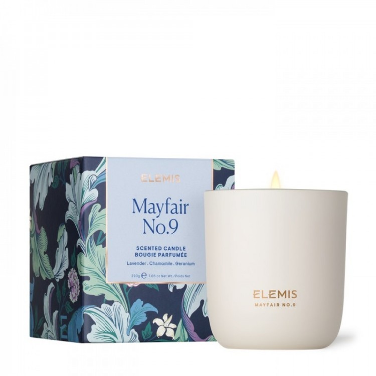 ELEMIS 	 Аромсвічка Mayfair №9 - Mayfair No.9 Candle 220 г (з ароматом лаванди, ромашки та герані, до 46 годин горіння)