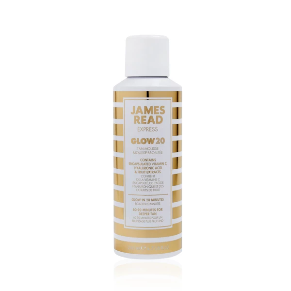 JAMES READ Мусс-автозасмага експрес для обличчя та тіла Glow 20 Tan Mousse   200 мл