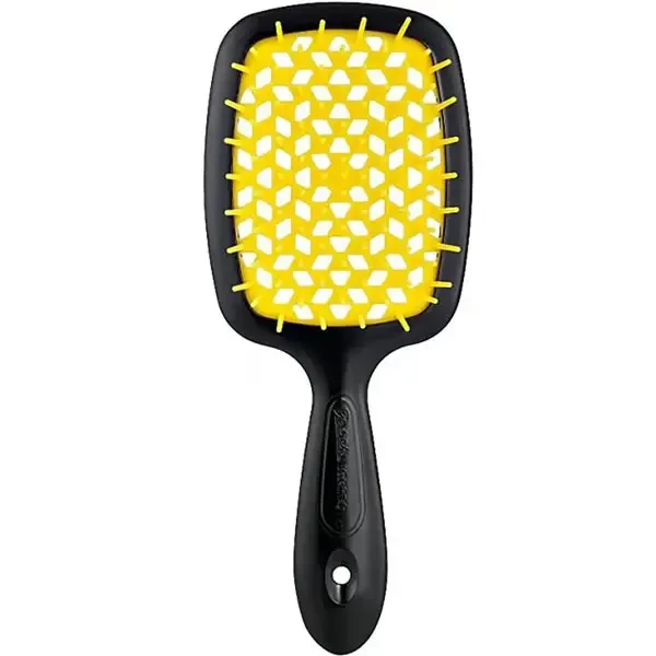 JANEKE Гребінець для волосся Janeke Superbrush чорно-жовта JANEKE Гребінець для волосся Janeke Superbrush чорно-жовта