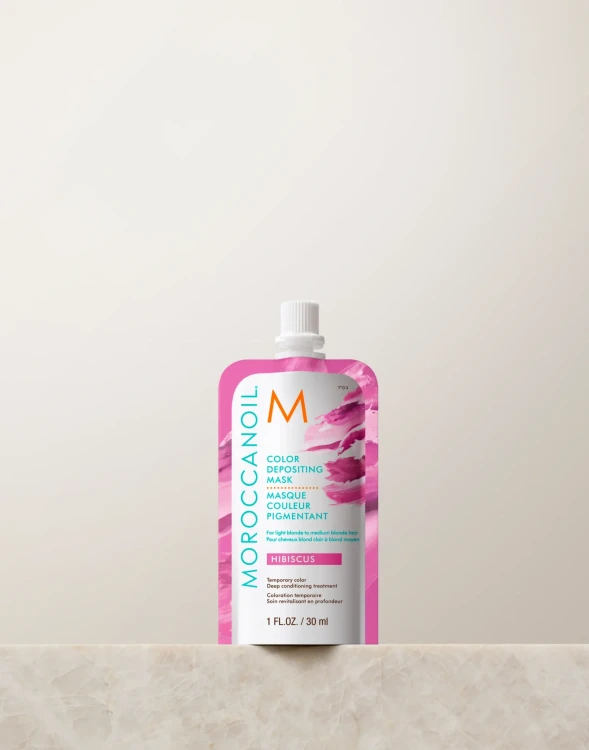Moroccanoil Маска відтінкова Мальва Depositing Mask Hibiscus 30 мл Moroccanoil Маска відтінкова Мальва Depositing Mask Hibiscus 30 мл