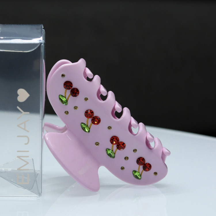 Sweetheart Clip in Pink Cherry Pie Крабик для волосся "Pink Cherry Pie"																																		