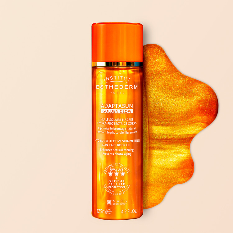 INSTITUT ESTHEDERM  Захисна олія з шимером “Golden Glow”***, 125 мл