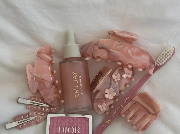 Big Effing Clip in Pink Chantilly Великий крабик для волосся "Pink Chantilly"