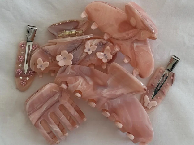 Big Effing Clip in Pink Chantilly Великий крабик для волосся "Pink Chantilly"