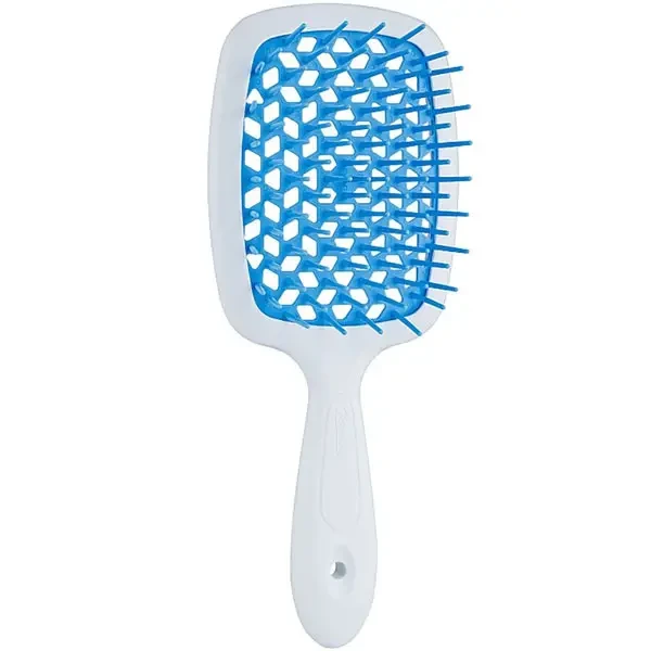 JANEKE Гребінець для волосся Janeke Superbrush білий блакитна серединка JANEKE Гребінець для волосся Janeke Superbrush білий блакитна серединка