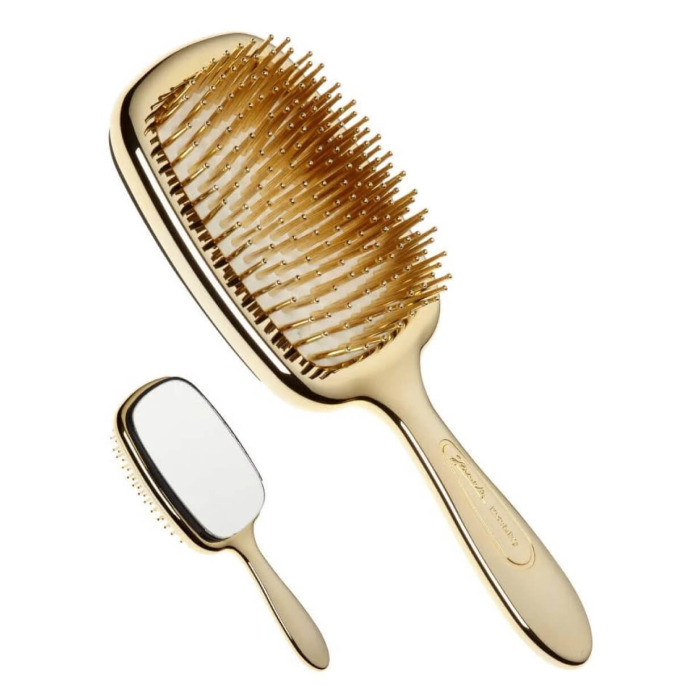 Janeke Гребінець для Волосся із Дзеркалом (Золото) Janeke Hairbrush With Mirror Gold Janeke Гребінець для Волосся із Дзеркалом (Золото) Janeke Hairbrush With Mirror Gold