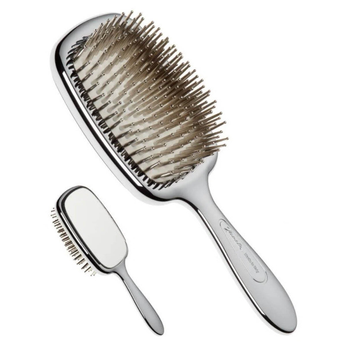 Janeke Гребінець для Волосся із Дзеркалом (Срібло) Janeke Hairbrush With Mirror Silver Janeke Гребінець для Волосся із Дзеркалом (Срібло) Janeke Hairbrush With Mirror Silver