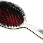 JANEKE Щітка Silver Hairbrush з натуральною щетиною кабана та нейлоном XL 