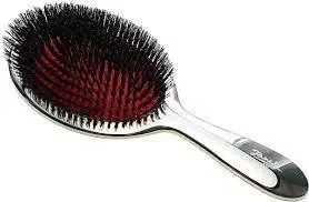 JANEKE Щітка Silver Hairbrush з натуральною щетиною кабана та нейлоном XL 