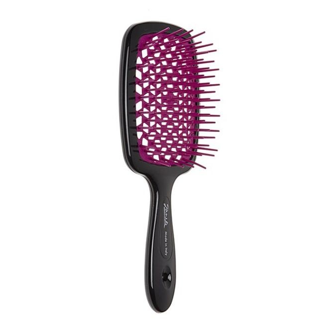 JANEKE Гребінець для волосся Janeke Superbrush  Чорна з малиновим