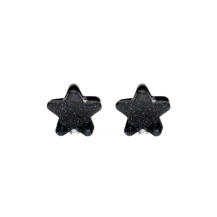 Baby Star Clip Set in Black Tinsel Набір крабиків "Black Tinsel"																																		