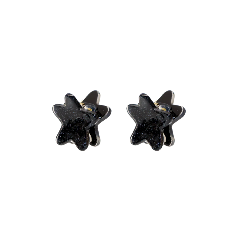 Baby Star Clip Set in Black Tinsel Набір крабиків "Black Tinsel"																																		