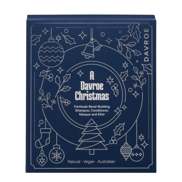 Davroe Різдвяний набір продуктів для зміцнення волосся Christmas Fortitude Bond-Building Shampoo, Conditioner, Masque and Elixir Davroe Різдвяний набір продуктів для зміцнення волосся Christmas Fortitude Bond-Building Shampoo, Conditioner, Masque and Elixir