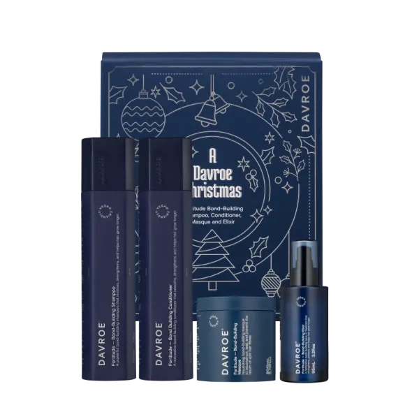 Davroe Різдвяний набір продуктів для зміцнення волосся Christmas Fortitude Bond-Building Shampoo, Conditioner, Masque and Elixir Davroe Різдвяний набір продуктів для зміцнення волосся Christmas Fortitude Bond-Building Shampoo, Conditioner, Masque and Elixir