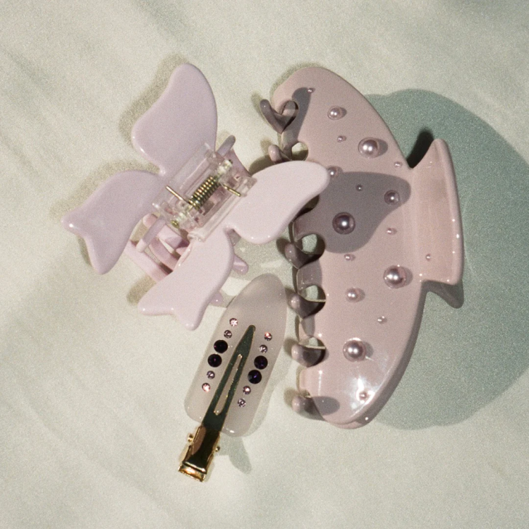 Bow Clip in Puff Pink Заколка для волосся "Puff Pink"																																		